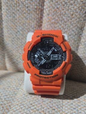 Casio Orange and Black G-Shock Men's Watch - Rare